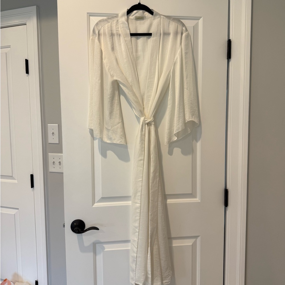 Lelasilk Ivory Bridal Robe